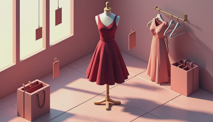 Illustration for urban outfitters dress